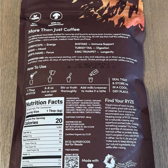 Mushroom Coffee and Various Superfood Creamer Set and Mushroom Multi Gummie NEW - Picture 3 of 12